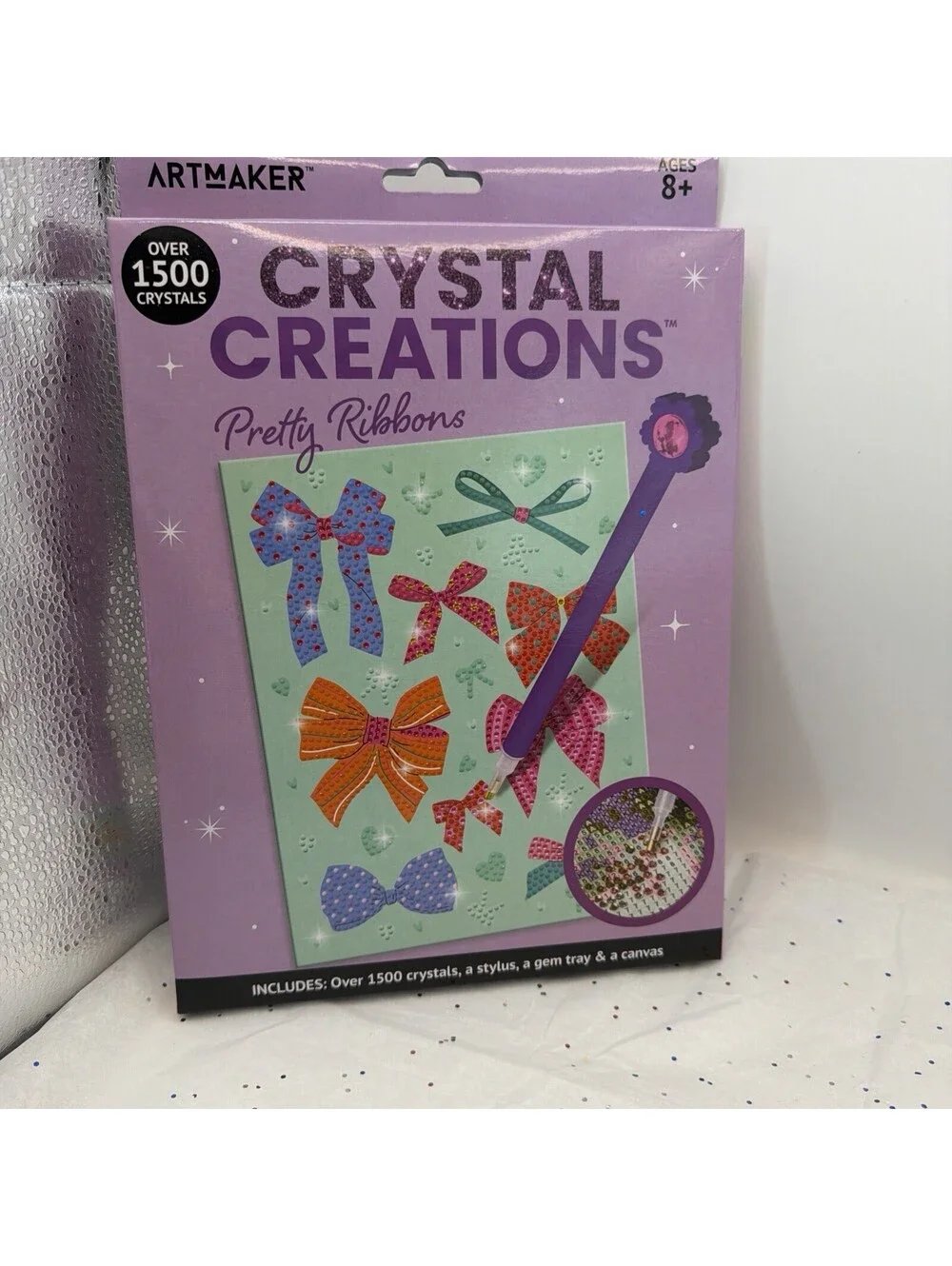 ArtMaker Crystal Creations Pretty Ribbons Diamond Painting Kit 1500 Crystals New
